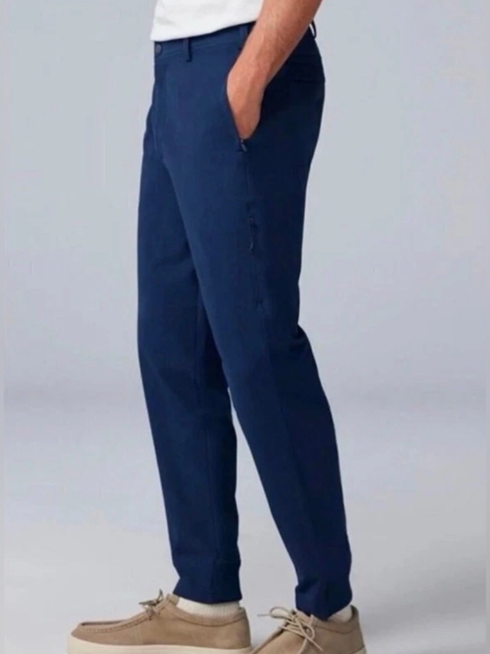 Mack Weldon Radius Flex Jogger Pants Navy Blue Stretch Performance Travel Work M